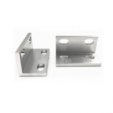 L sujungimas aliuminio profiliams dvigubas - sidabrinis