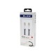 3.5ST Metal AUX - AUX plug cable 1m