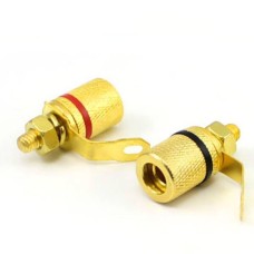 4mm audio speaker socket - 308 gold plated banana connector - Audio terminal - 1 pair