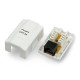 1x RJ45 Lanberg surface socket - white 