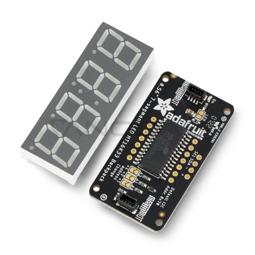 056 4 Digit 7 Segment Display Backpack Module Green I2c Stemma Qtqwiic Adafruit 880 2097