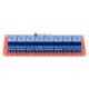 8-channel relay module with optoisolation - 10A / 250VAC contacts - 12V coil - red