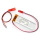 Akyga Li-Pol akumuliatorius 750mAh 1S 3.7V - JST-BEC jungtis + lizdas - 58x21x6mm