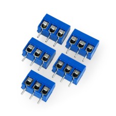 ARK connector KF301 raster 5.0mm 3 pin (-) - 5 pcs