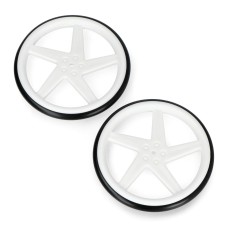 White wheels - 2 pieces - for servo type FS90R - Kitronik 2593-SV