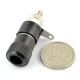 AL2437 banana socket - black - 4mm - 5 pcs