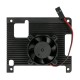 Case - heat sink + fan - Alloy Heatsink for Raspberry Pi 4B - aluminum - black