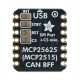 CAN magistralės BFF priedas - CAN magistralės modulis - MCP25625 - SPI - skirtas QT Py ir Xiao - Adafruit 5877