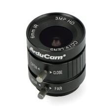 Plataus kampo CS tvirtinimo objektyvas 6mm, rankinis fokusavimas, skirtas Raspberry Pi HQ kamerai, ArduCam LN037