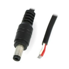 DC kištukas 5.5 x 2.1mm su 20AWG laidu - 1m