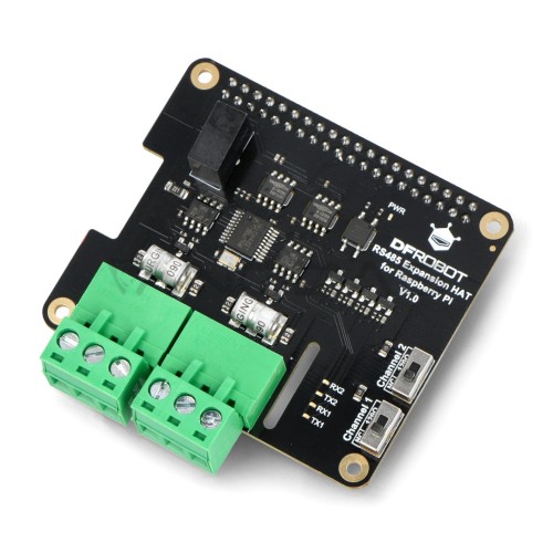 Dual-channel RS485 Expansion Hat for Raspberry Pi 4B DFRobot DFR0824