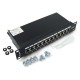 Shielded 12-port patch panel - for 10'' server racks - 1U cat.6 FTP - black - Lanberg PPF6-9012-B