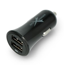 Extreme 2xUSB charger / car adapter NCC312U + CM 5 V / 3.1 A with microUSB 