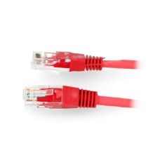 Ethernet Patchcord UTP 5e 0.5m - raudonas