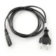 EURO power cord (radio) 1.8m - black 