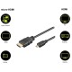 Goobay HDMI cable - microHDMI - High Speed HDMI with Ethernet support - 5m