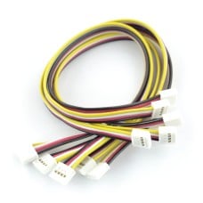 Grove, a set of 5 female-female 4-pin, 2mm / 20cm cables without latch