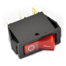 On-Off switch IRS-101-1B - 250VAC/16A - red