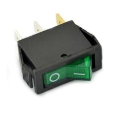 On-Off switch IRS-101-1B - 250VAC/16A - green