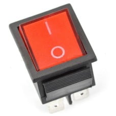 Switch On-Off IRS-201-1A 250VAC/16A - red