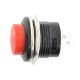 Switch ON-OFF momentary, round 250V/3A - red - 5 pcs