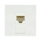 Wall socket RJ45 45x45mm + Keystone cat, 6 UTP - white