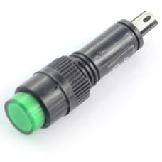 LED indicator 230V AC - 8mm - green