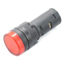 LED indicator 12V AC/DC - 19mm - red