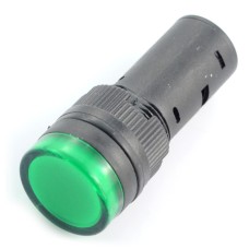 LED indicator 12V AC/DC - 19mm - green