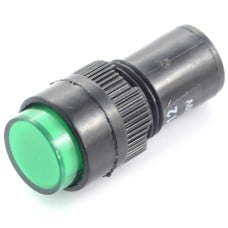 LED indicator 12V DC - 12mm - green