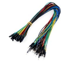 Connecting cables female-male 30cm colored - 50 pcs