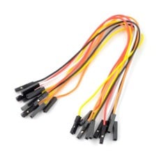 Connecting cables female-female 20cm red - 10 pcs