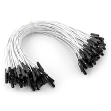 Connecting wires female-female 20cm white - 100 pcs