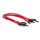 Connecting cables female-male 20cm red - 10 pcs