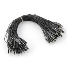 Connecting wires male-male 20cm black - 100 pcs