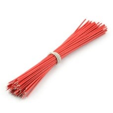 Set of 15cm red cables - 100 pcs