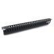 Cable organizer for 19'' server racks - 1U with a cover - type A - black - Lanberg AK-1201-B