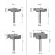 Set of four T-slot cutters - 6mm shank - 4 pcs - Two Trees 110604415