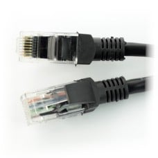 Lanberg Ethernet laidas UTP 5e 0.25m - juodas