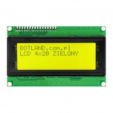 LCD display 4x20 green characters with connectors - justPi