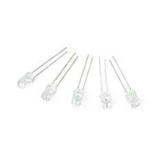 LED 5mm yellow clear - 5 pcs