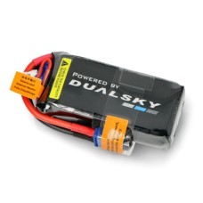 Li -Pol Dualsky 1300mAh 60C / 5C 11.1V Xpower HED paketas - su įtampos indikatoriumi