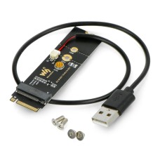 M.2 Key M to Key A adapter with USB Conversion - for PCIe devices - Waveshare 20315