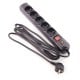 Power strip with security Tracer PowerGuard + black - 5 sockets - 3m 