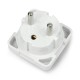 PL plug - universal white socket LX6087B