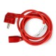 Power cord IEC 1.8m VDE angled - red 