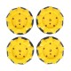 Set of Mecanum wheels, 80mm, x4, black/yellow with castors, DFRobot FIT0654-1