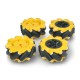 Set of Mecanum wheels, 80mm, x4, black/yellow with castors, DFRobot FIT0654-1