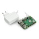 Maitinimo šaltinis T6712DV, skirtas Raspberry Pi 3B+/3B/2B/Zero, microUSB 5.1V/2.5A, originalus baltas