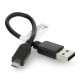 Laidas microUSB B - USB A 2.0 Hi-Speed ​​- 0.15m - juodas